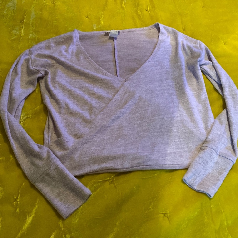 Pink V-neck sweater